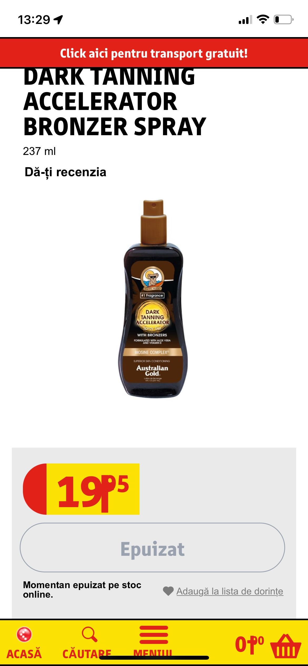 Australian gold crema pt un bronz rapid,NU TRIMIT RAMBURS