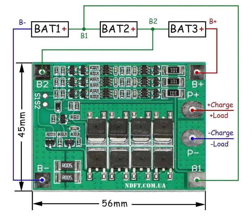 BMS платы разной мощности 20/40/100А