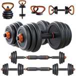 Set gantere 6-in-1  YLK020, Greutate totala 35 kg, Negru
