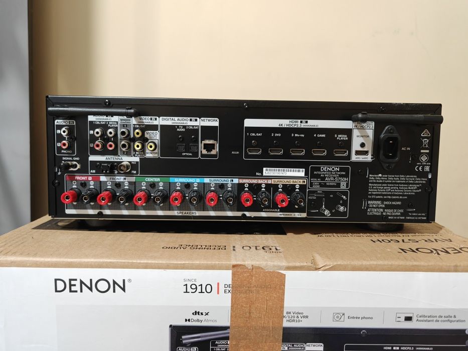 Denon AVR S750H  Dolby Atmos Wi-Fi Bluetooth HDMI 4K