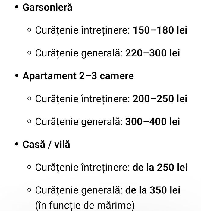 Curatenie case si apartamente
