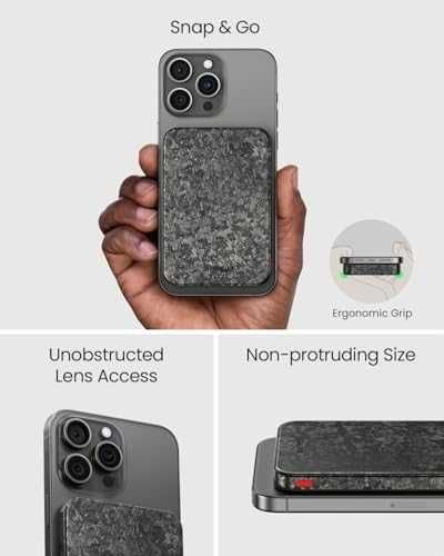 Нова Карбонова външна батерия 5000mAh – MagSafe, PD, QC, ултра лека