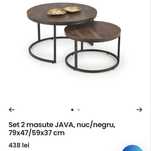Set 2x masa de cafea