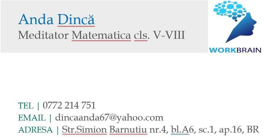 Meditatii Matematica cls. V-VIII