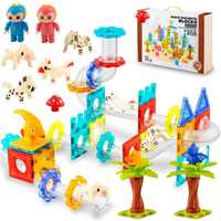 Set Educativ si Creativ Magnetic cu 153 Piese, Traseu Bile