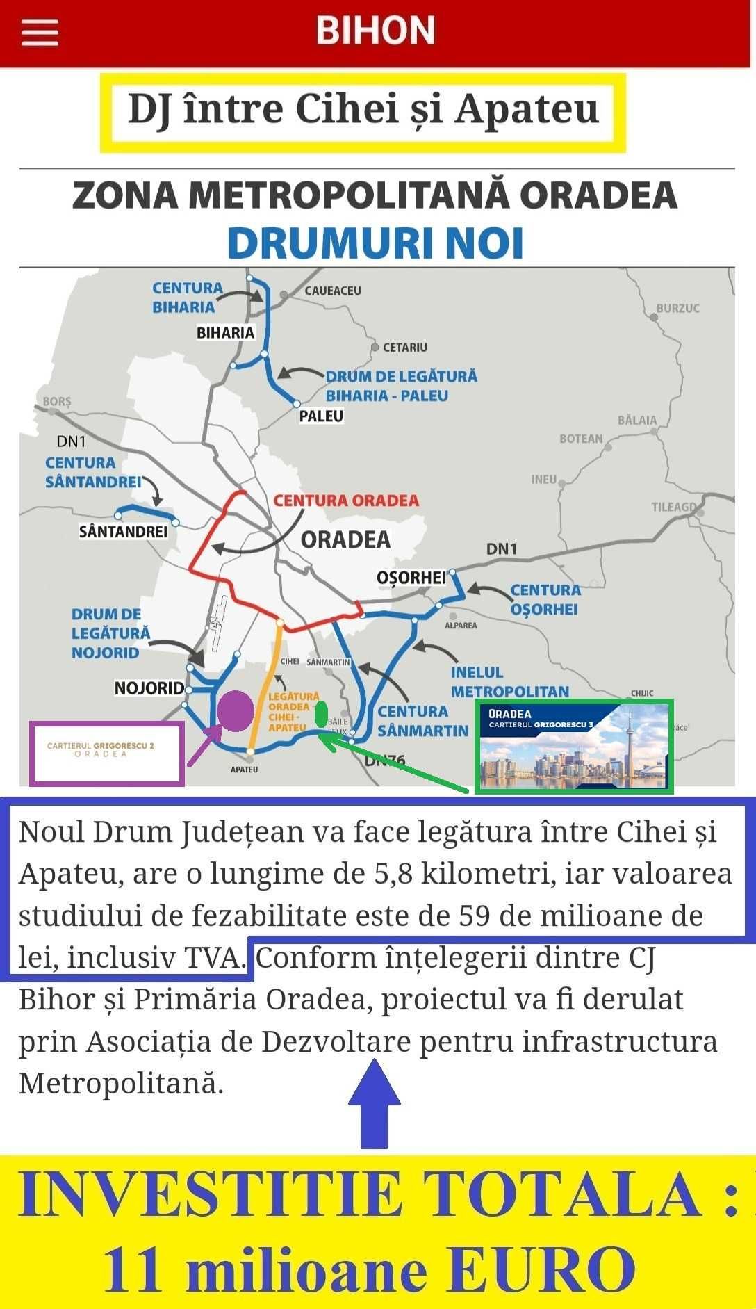 Teren Cihei 540 mp (intravilan cu PUZ) str. LALELELOR(200 m de inel)