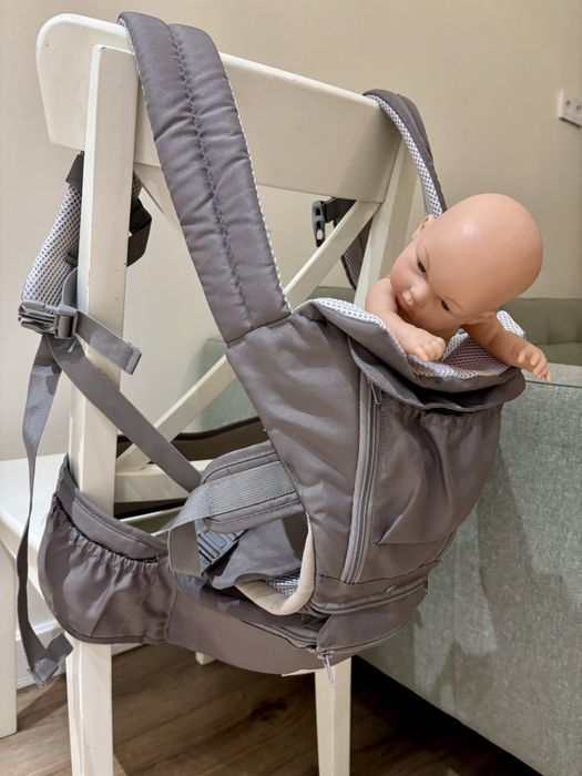 Эргорюкзак серый, кенгуру для малыша, хипсит Aiebao