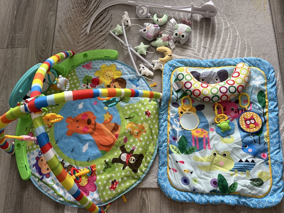 Активна гимнастика Чиполино,играчка за кошара и килимче за игра