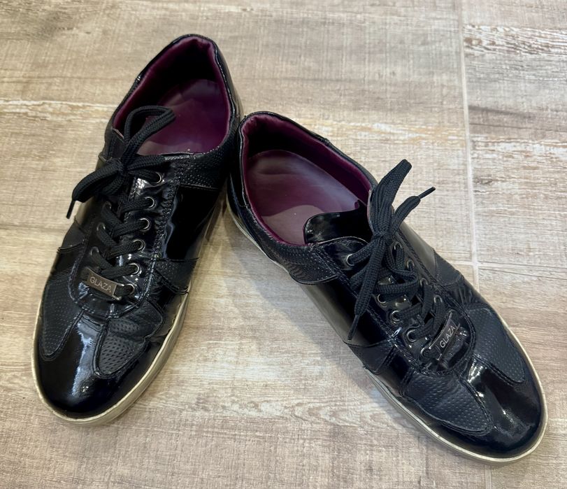 Ежедневни черни обувки естествена кожа Glaza