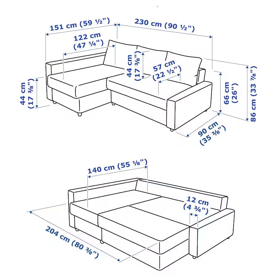 Разтегателен диван FRIHETEN Ikea с ракла - запазен