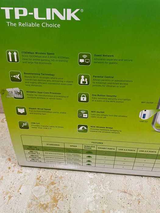 TP-Link, Archer, AC1750, C8, DB, 1.75Gbps, 2xUSB 2.0, безжичен рутер