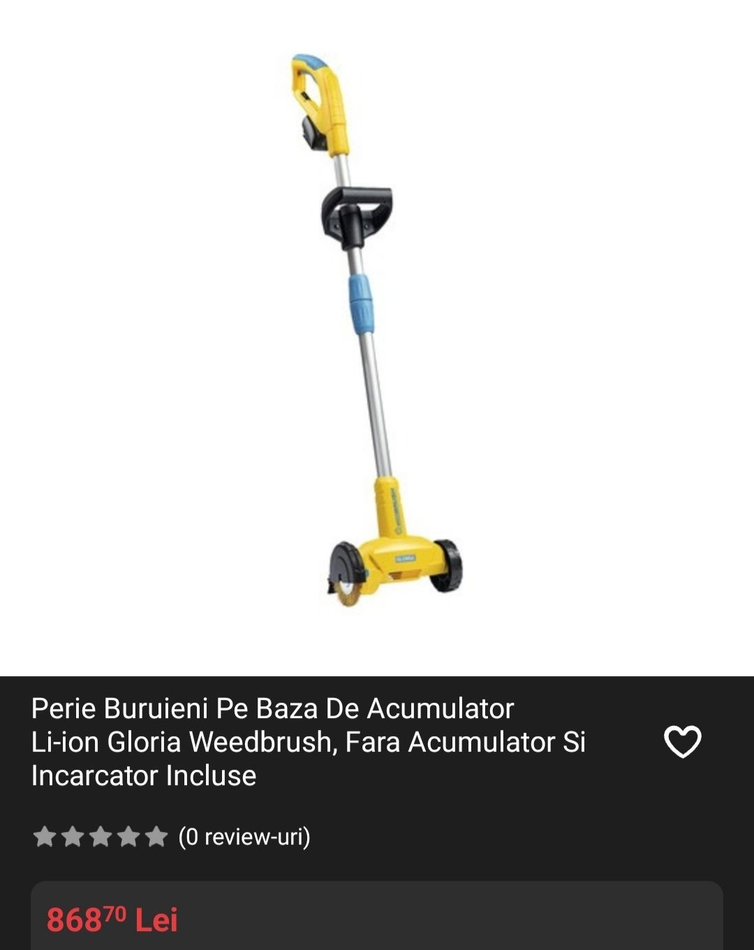 Perie buruieni pe bază de acumulator Li-Ion Gloria WeedBrush