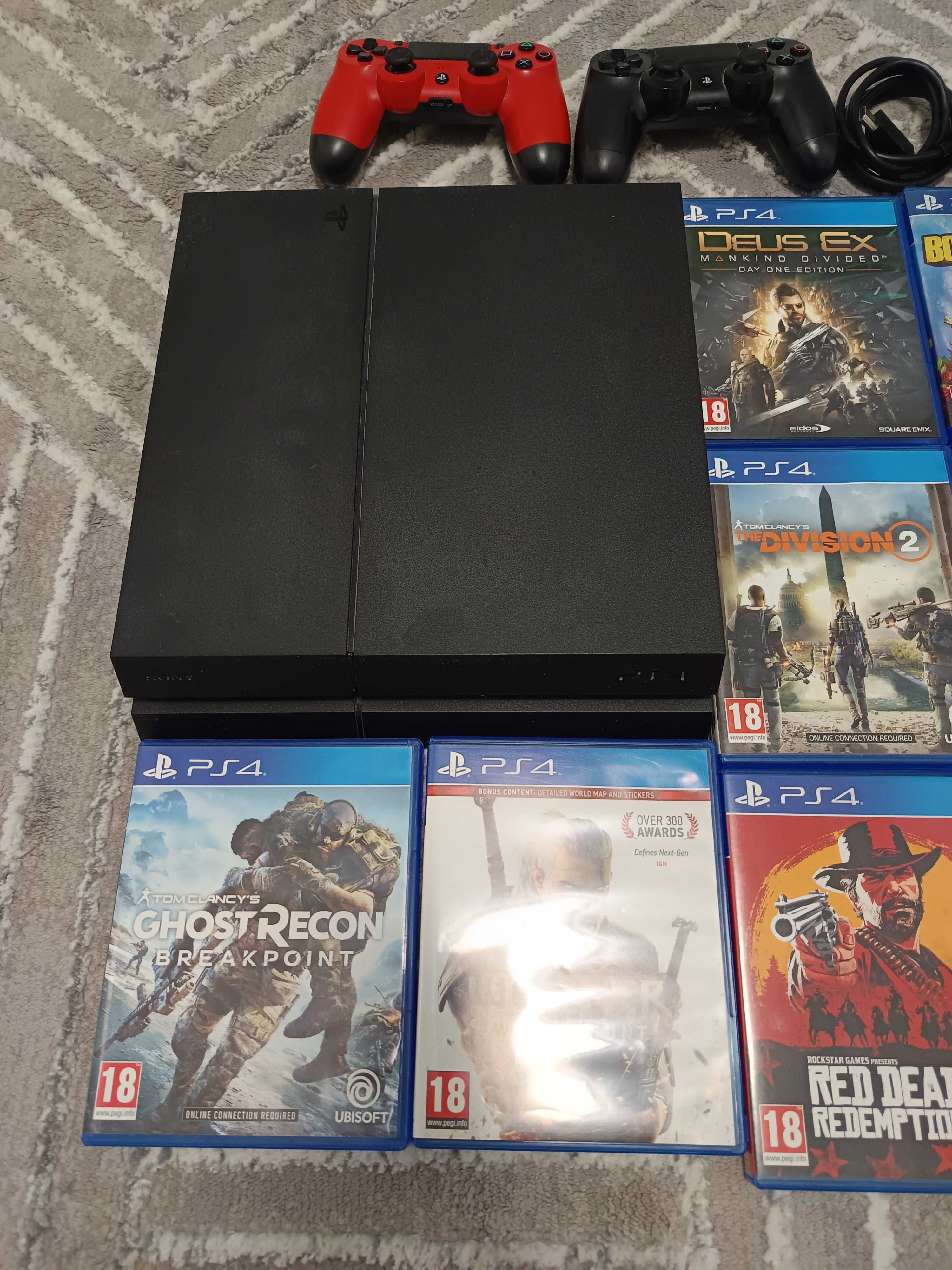 PlayStation 4 PS4  Два Джойстика и 11 игри + виртуални 400 лв.