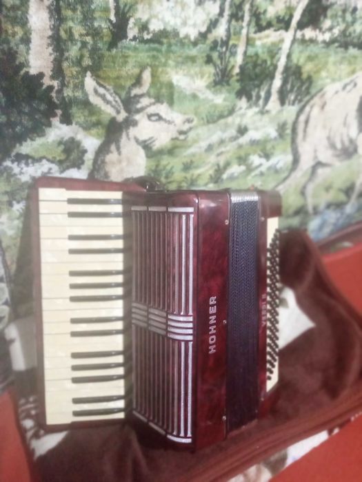 Vând acordeon Hohner Verdi 2 cu 80 de bași bandon