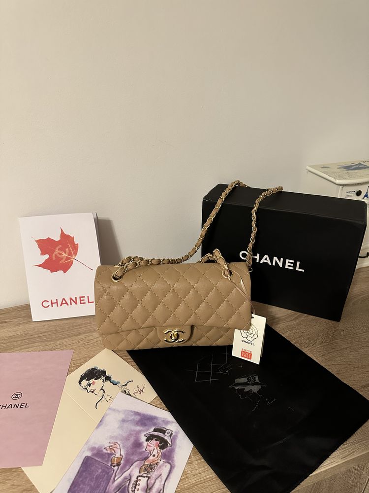 Geanta Chanel Bej Piele