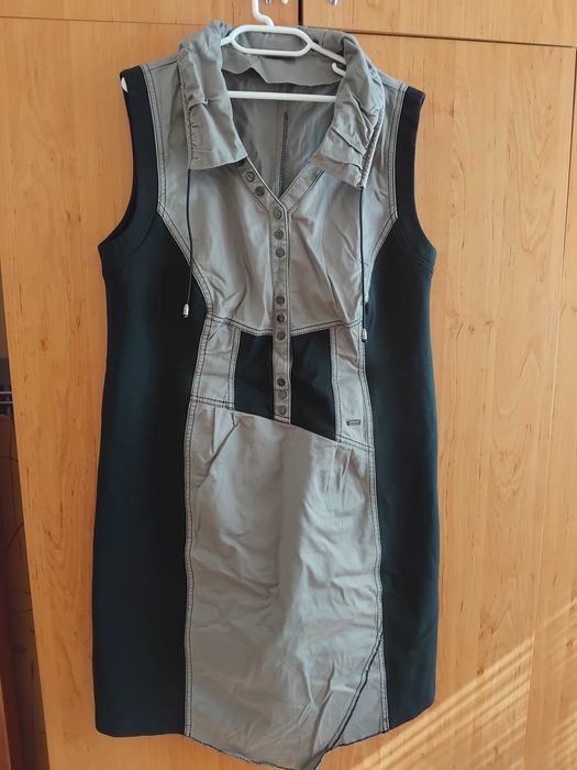 Дамски сукман от трико и плат.