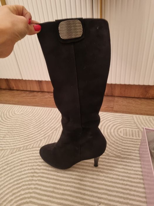 Сапоги зимние замша