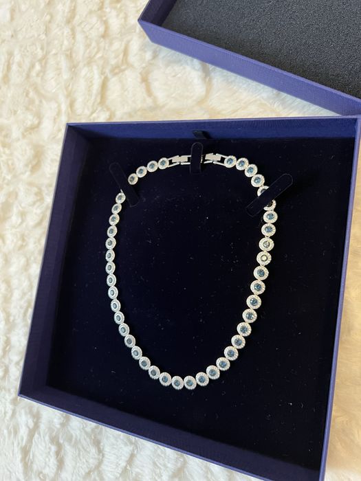 Colier Swarovski Tennis, albastru
