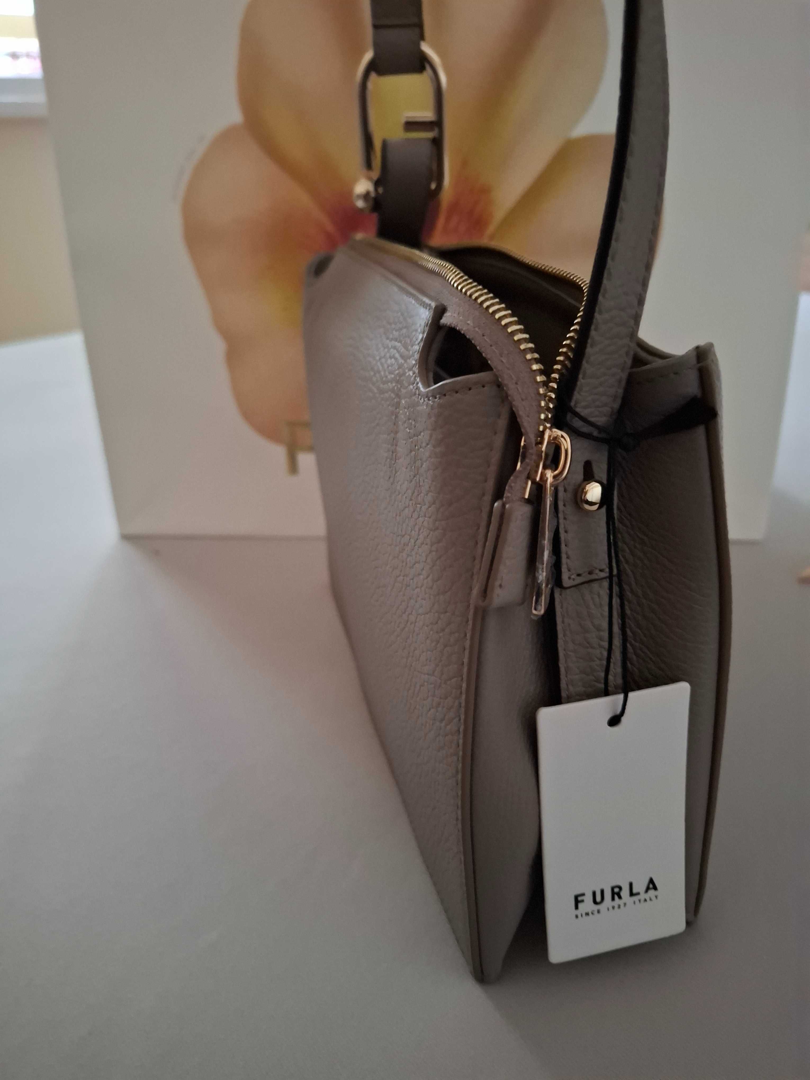Furla Кожена чанта през рамо Nuvola