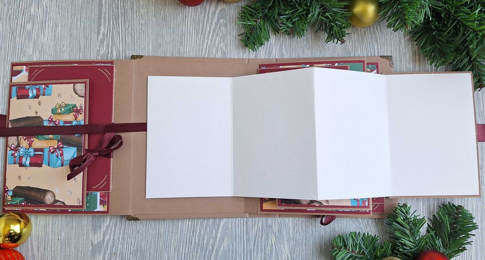 Албум за снимки "Коледно вълшебство" в кафяво, ръчна изработка /35.32