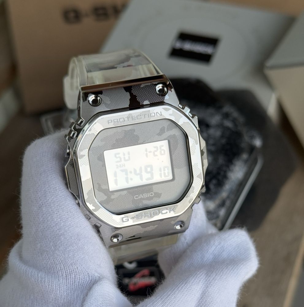 CASIO G-SHOCK Digital Skeleton Camouflage Transparent, оригинален
