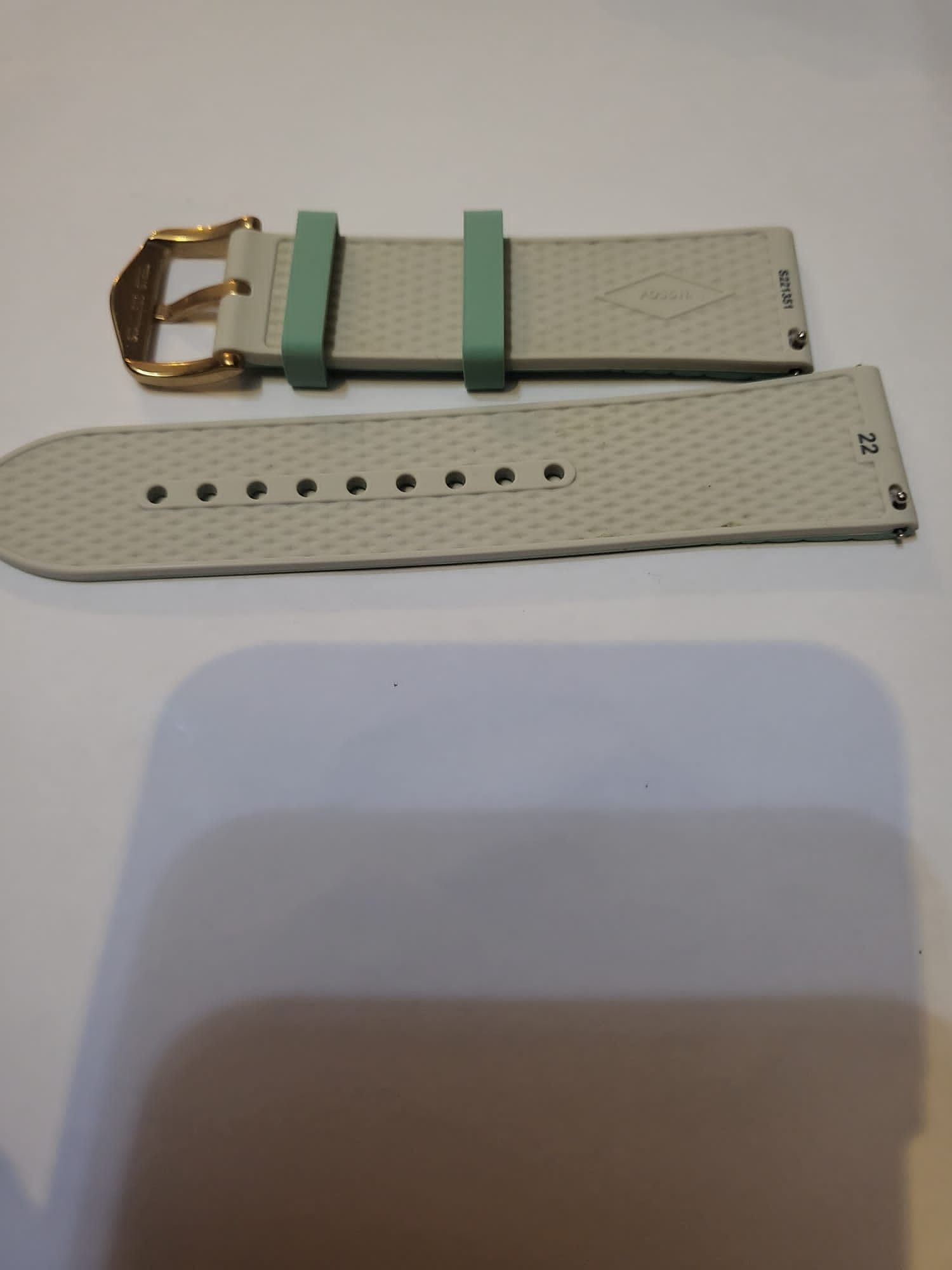 Curea ceas Fossil 22 mm, Verde Mint