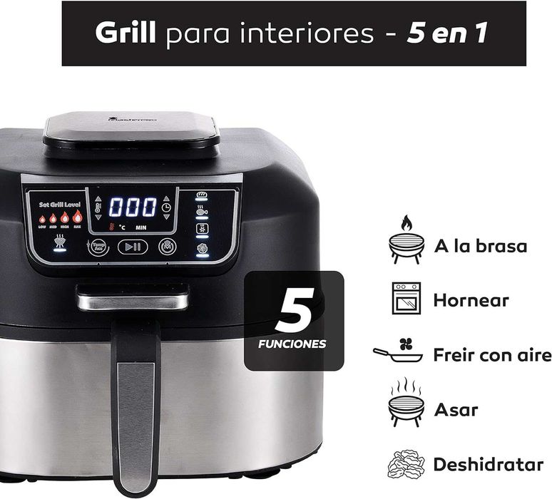 Бездимен грил MasterPro, Фритюрник с горещ въздух Air Fryer,5.6л 1760W