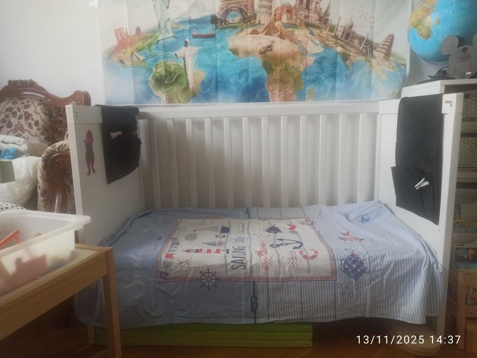 Бебешко креватче ИКЕА + матрак + чаршафи