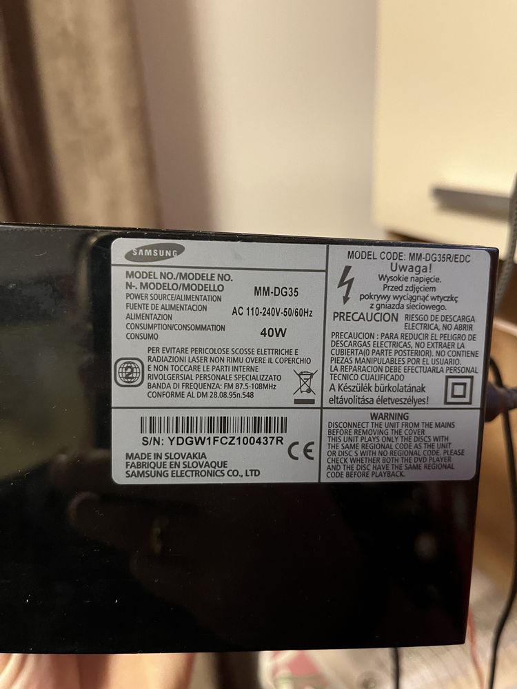 Samsung MM-DG35 stereo audio system