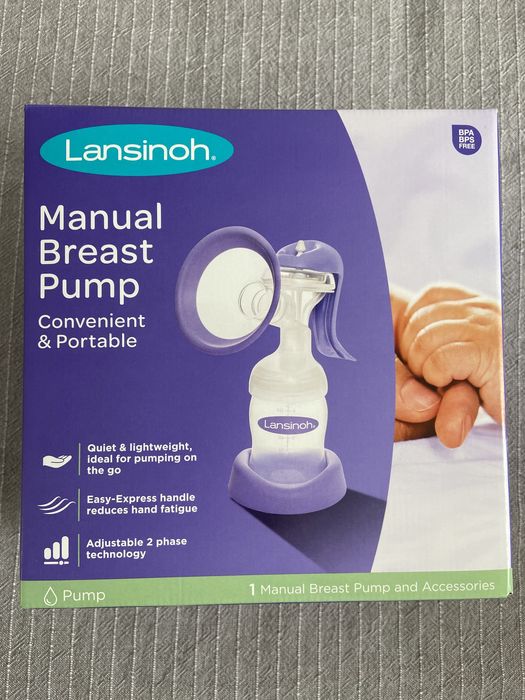 Pompa san manuala Lansinoh + 4 pungi stocare lapte cadou