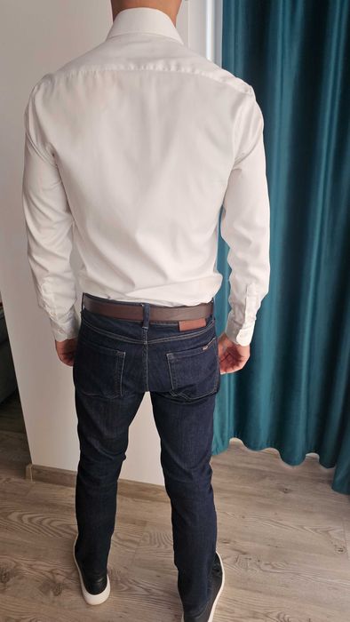 Camasa alba bumbac - non iron - potrivita si pt. birou