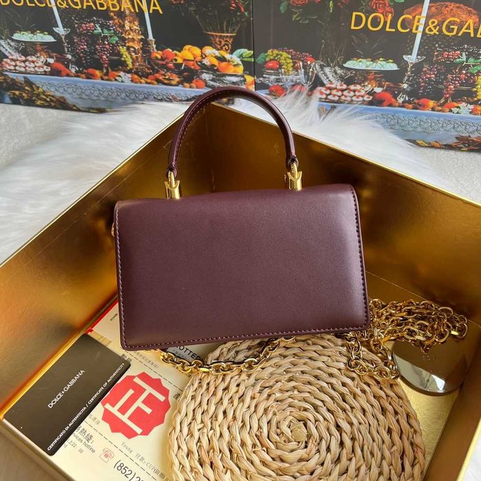 Geanta Dolce Gabbana Girls Mini 18 bordo cm, Premium
