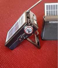 radio portabil solar acumulator 18650 bluetooth usb stick card mp3
