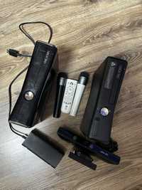 2 броя xbox 360s + кинетик,адаптер дистанционно и милрофони