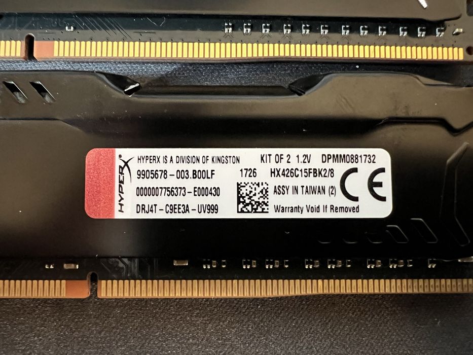 8Gb (2X4GB) Kingston Hyperx Fury