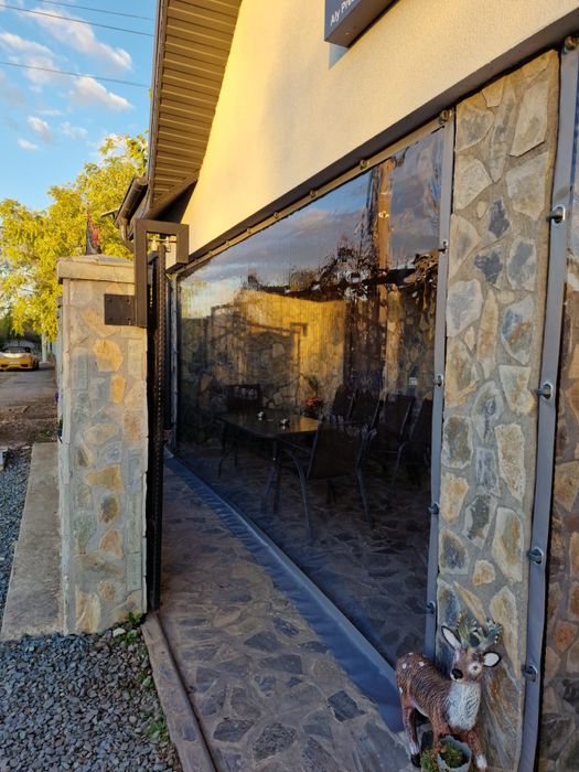 Inchidere terase , foisor , balcon cu Folie Pvc Transparenta  0.8