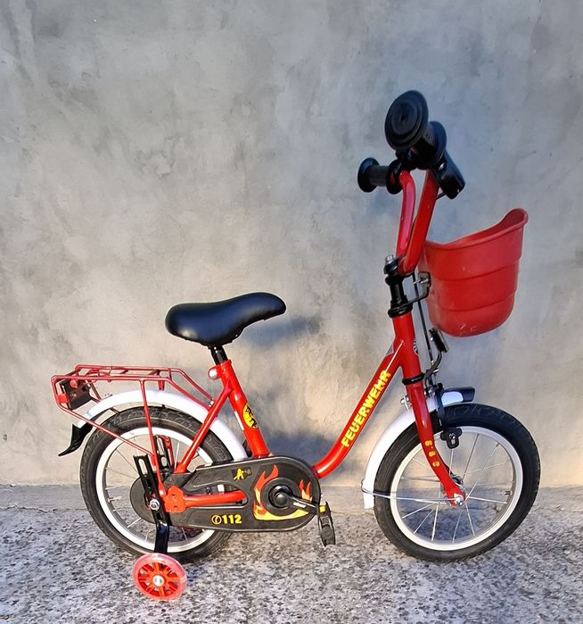 Bicicletă de copii FEUERWEHR cadru din oțel pe 14 inchi