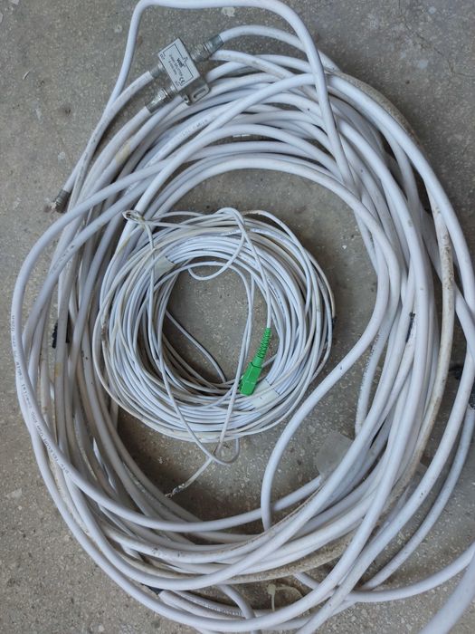 Cablu coaxial RG6 TV, cablu optic internet 9/125  g657 a1,telefon fix