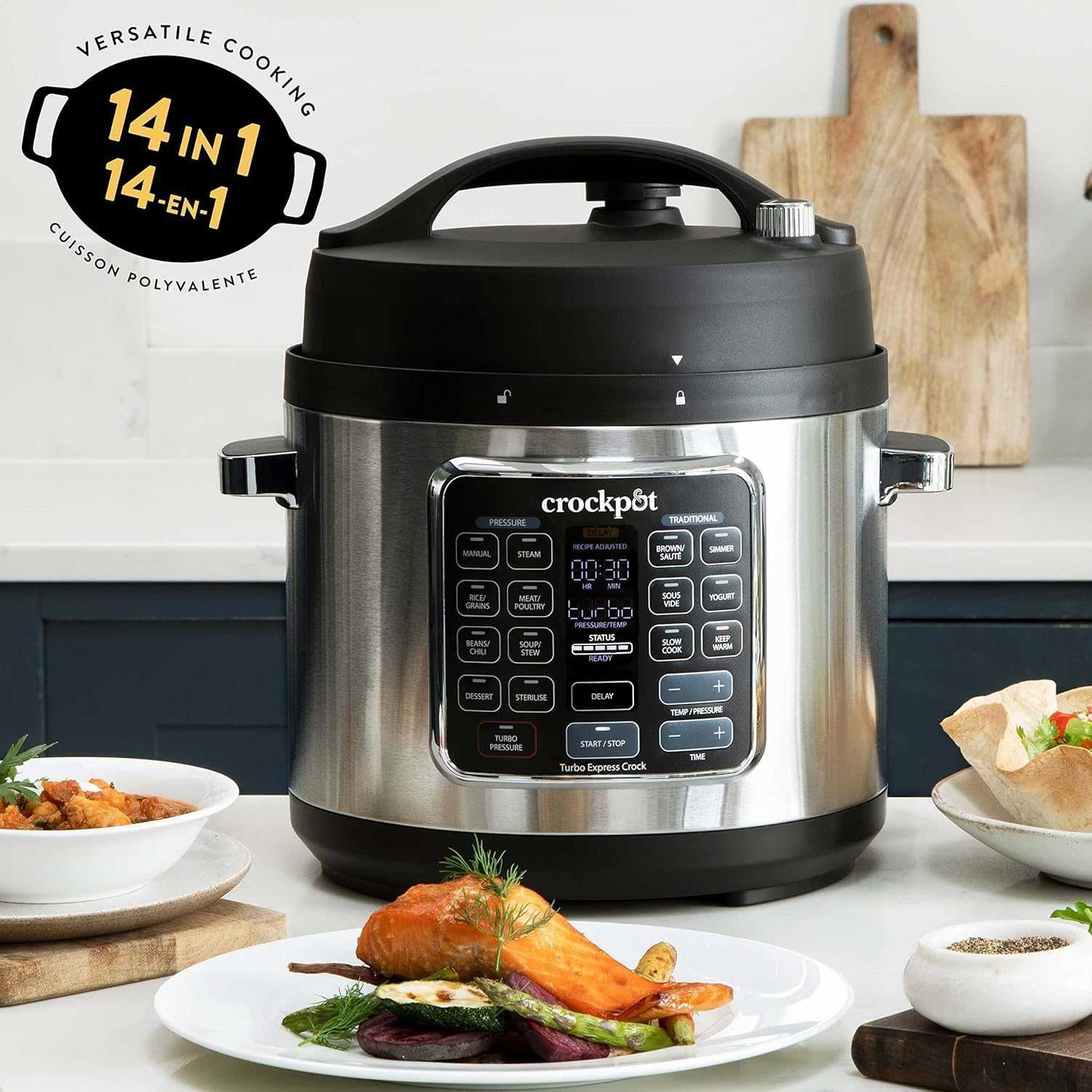 Мултикукър Crock-pot Turbo Express 5.6L(CSC062X) 14 функции за готвене