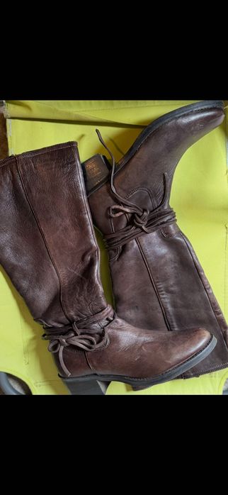 Дамски ботуши от естествена кожа