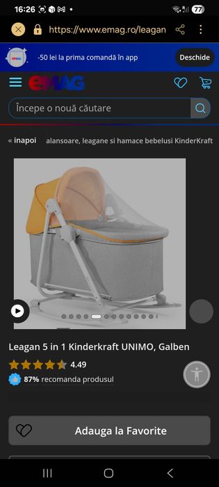 Balansoar/patut Kindercraft Unimo 5in1