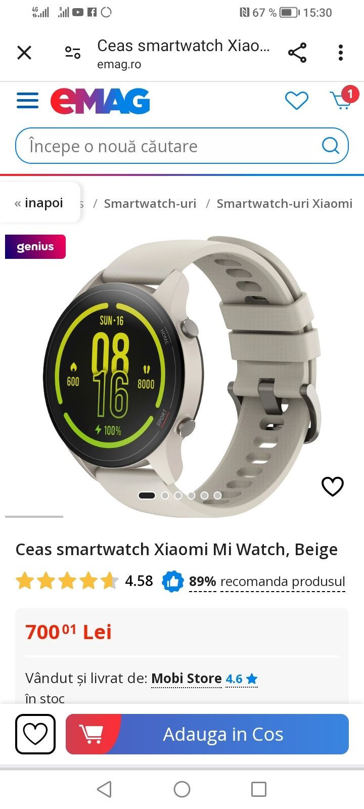 Ceas xiaomi smart watch