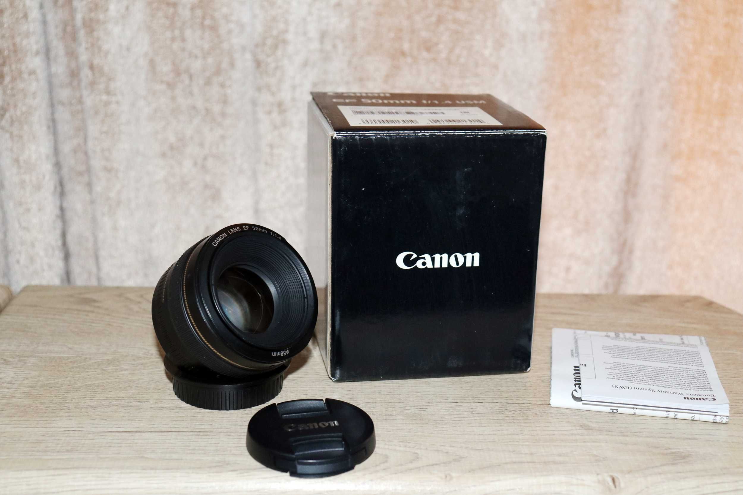 Объектив Canon EF 50mm 1.4 USM. Новый. В упаковке