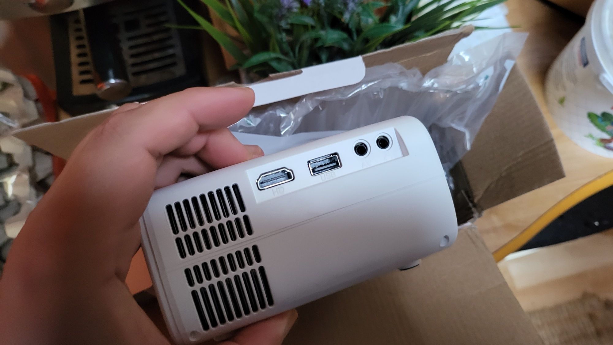 Mini Projector за телефон gsm 7500 Lumens WiFi проектор Bluetooth 1080