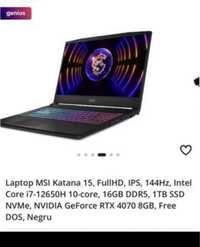 Laptop Msi Katana Nou Desigilat