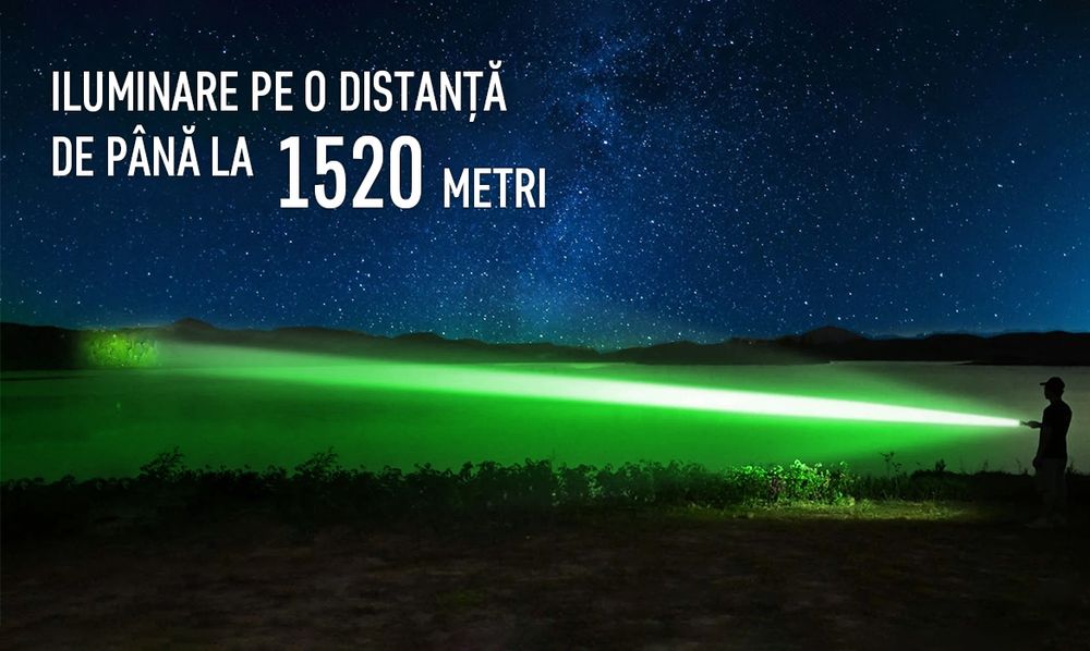 Lanterna profesionala vanatoare Acebeam L19 2.0 Green, 2200 lm, 1520m