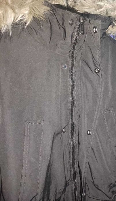 Geaca barbati H&M Padded Parka cu gluga si blana marimea M