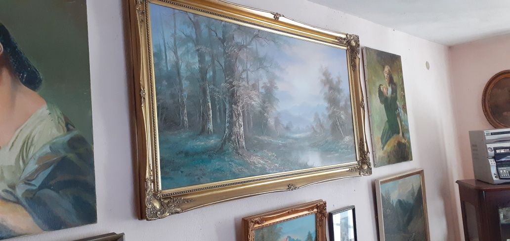 Ретро картина масло върху платно