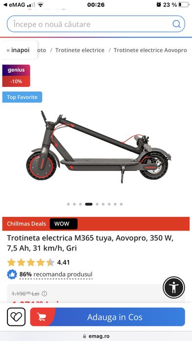 Trotineta electrica pentru copii si adulti