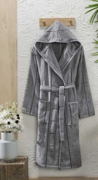 Унисекс халат с качулка за баня, нов Л-ХЛ